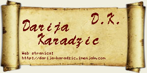 Darija Karadžić vizit kartica